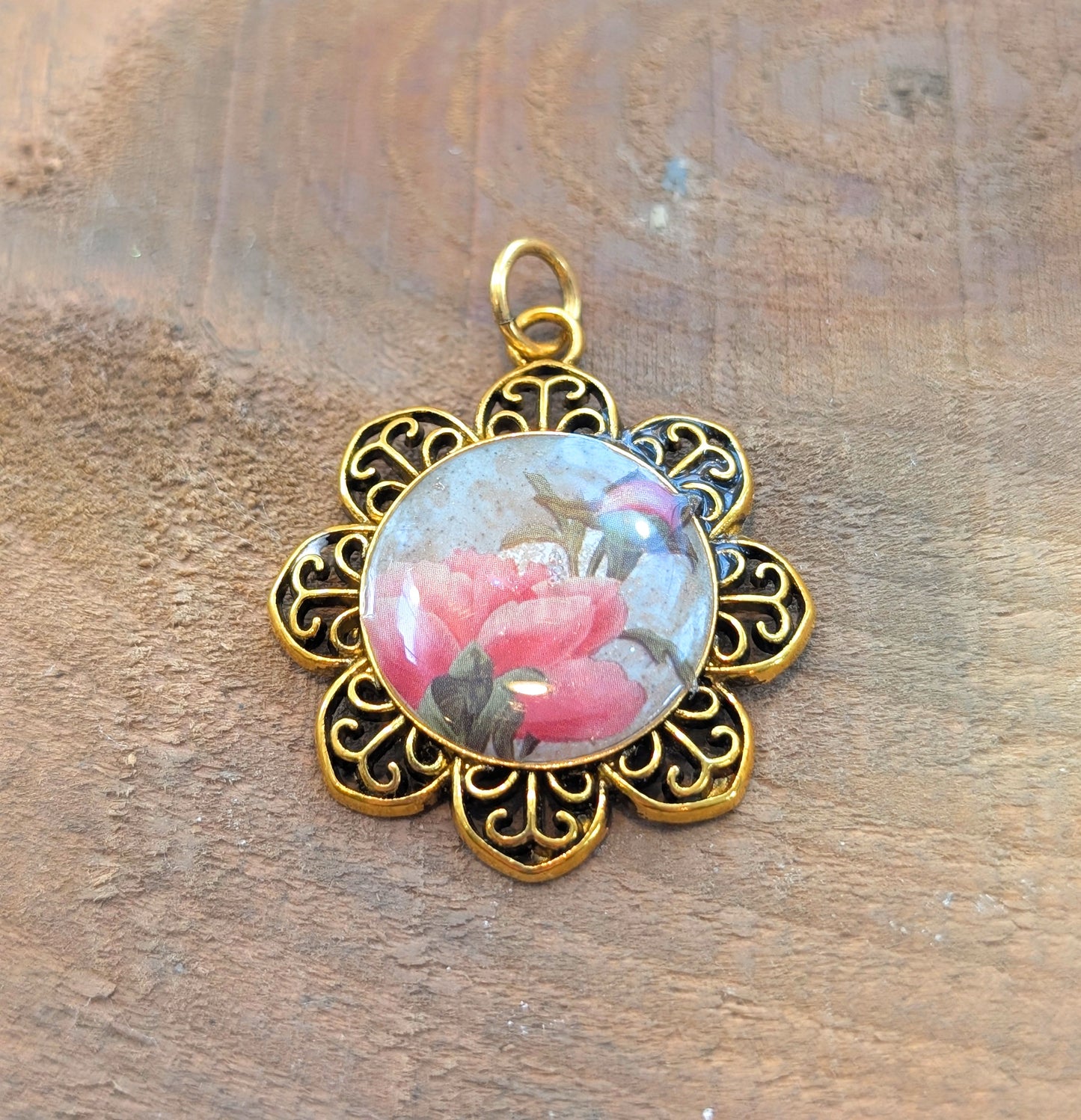 Pink Floral Pendant