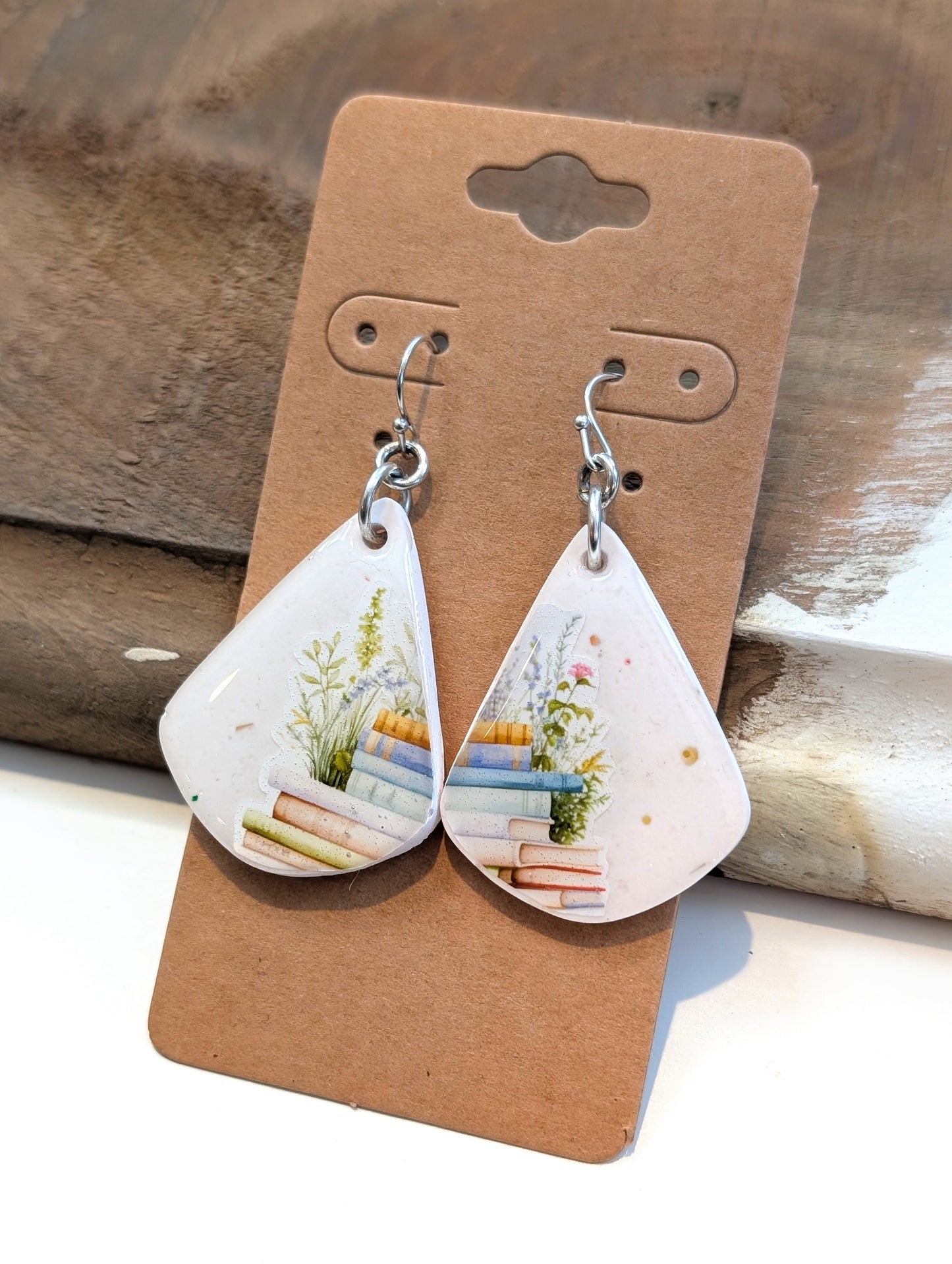 Bibliophile Teardrop Earrings