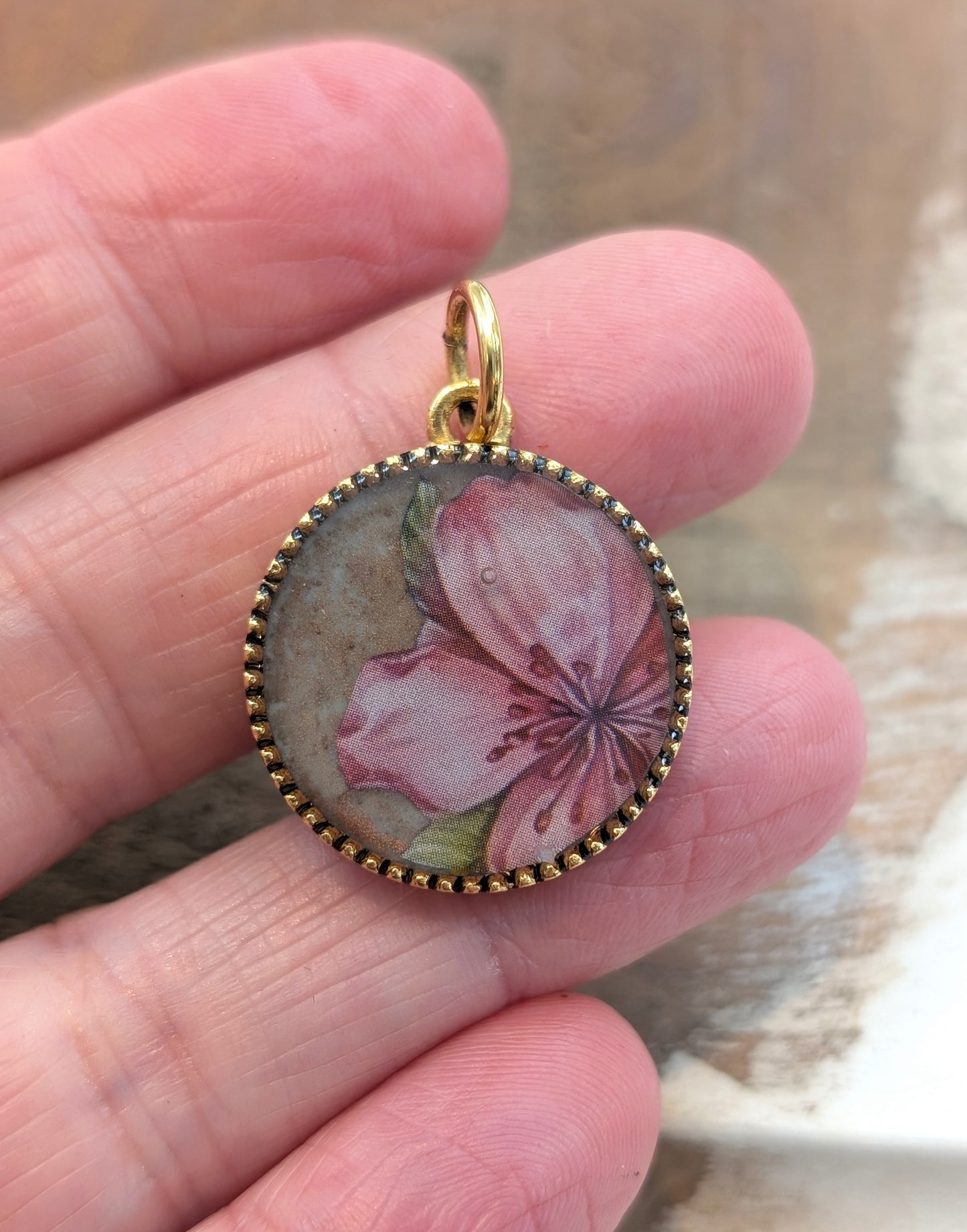 Pink Flower Pendant