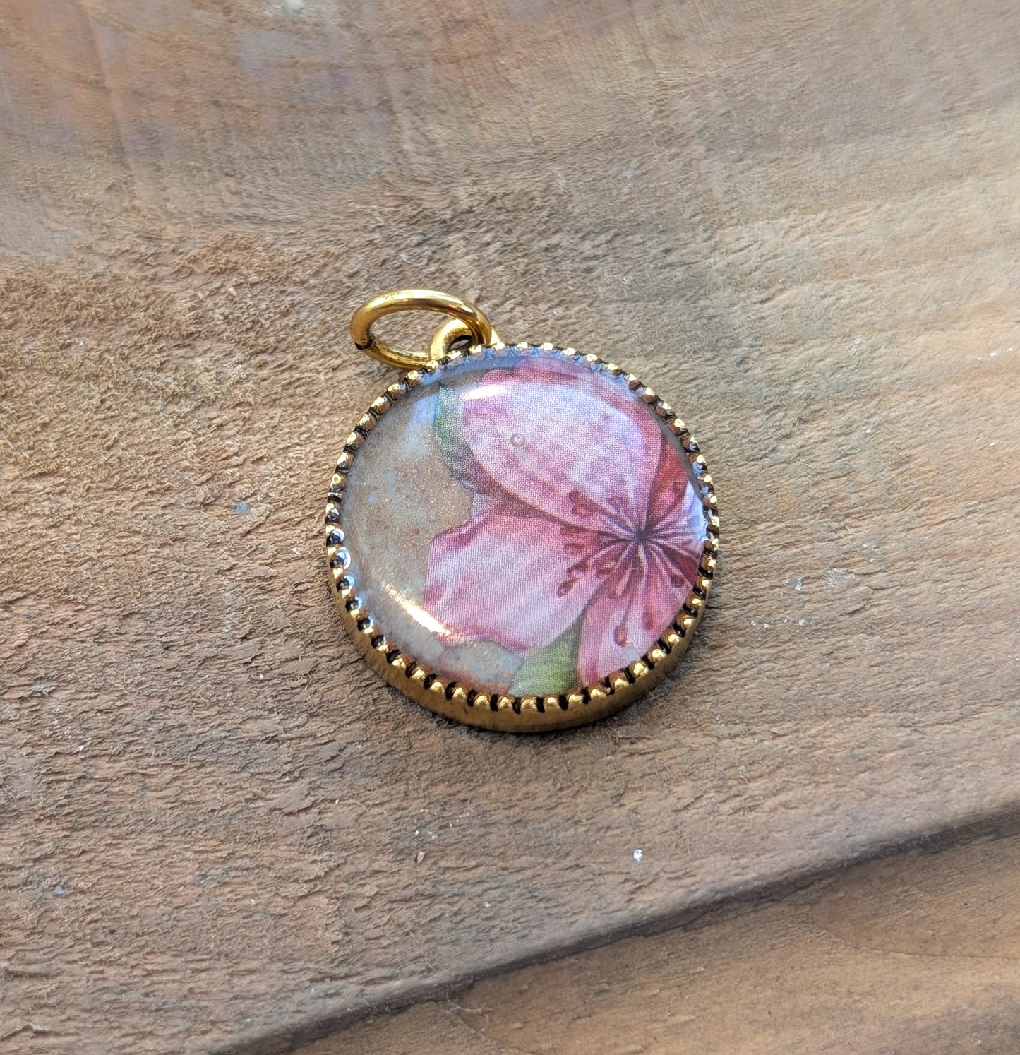 Pink Flower Pendant