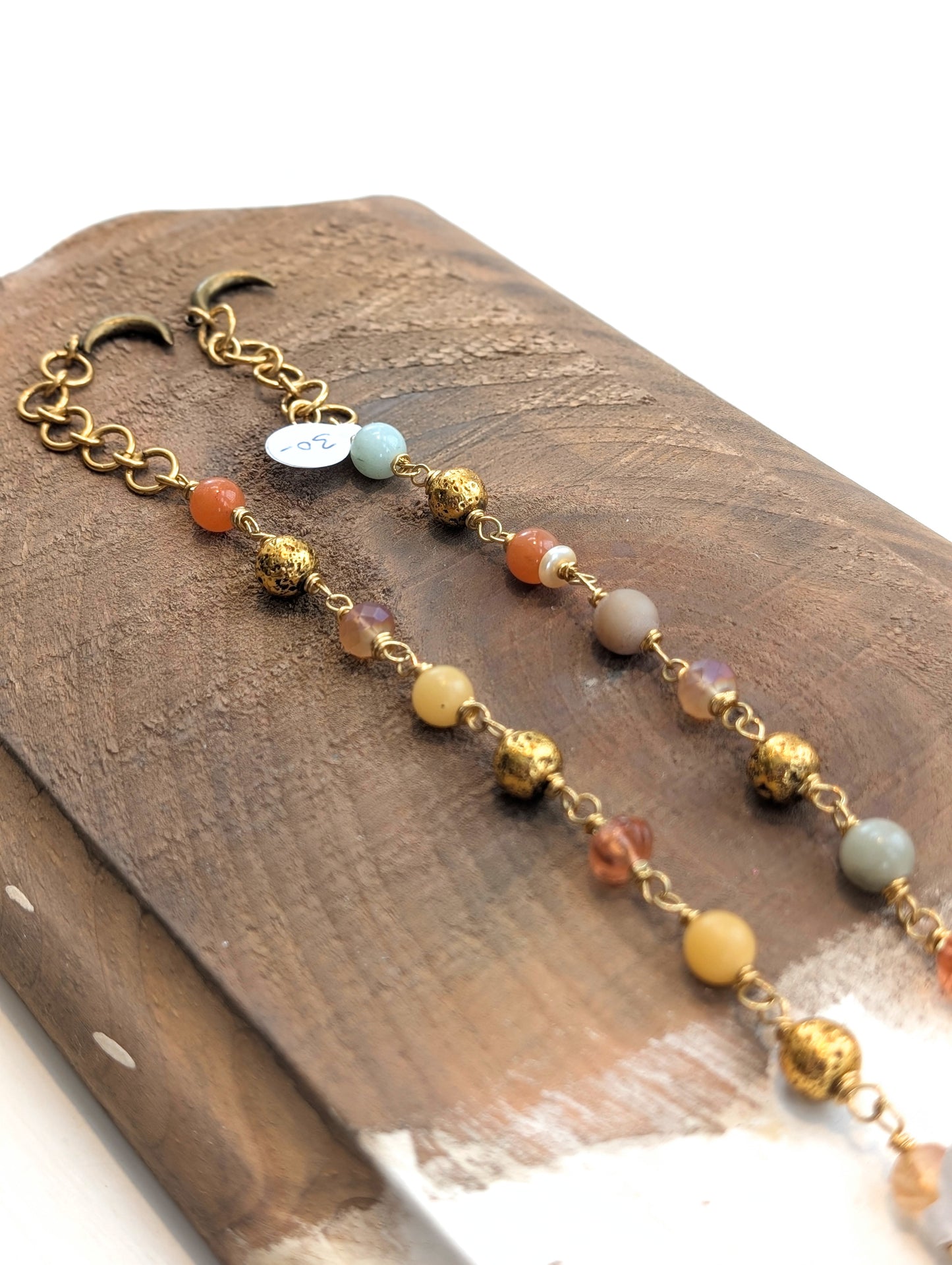 Beaded Link Bracelet in Neutrals