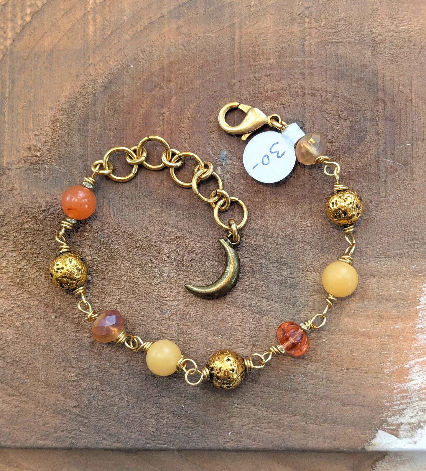 Beaded Link Bracelet in Neutrals