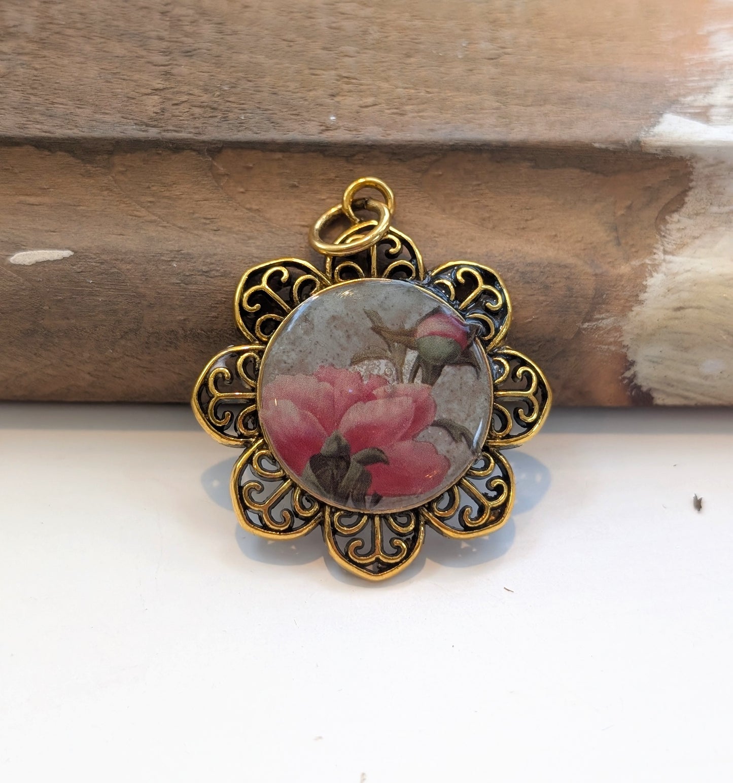 Pink Floral Pendant