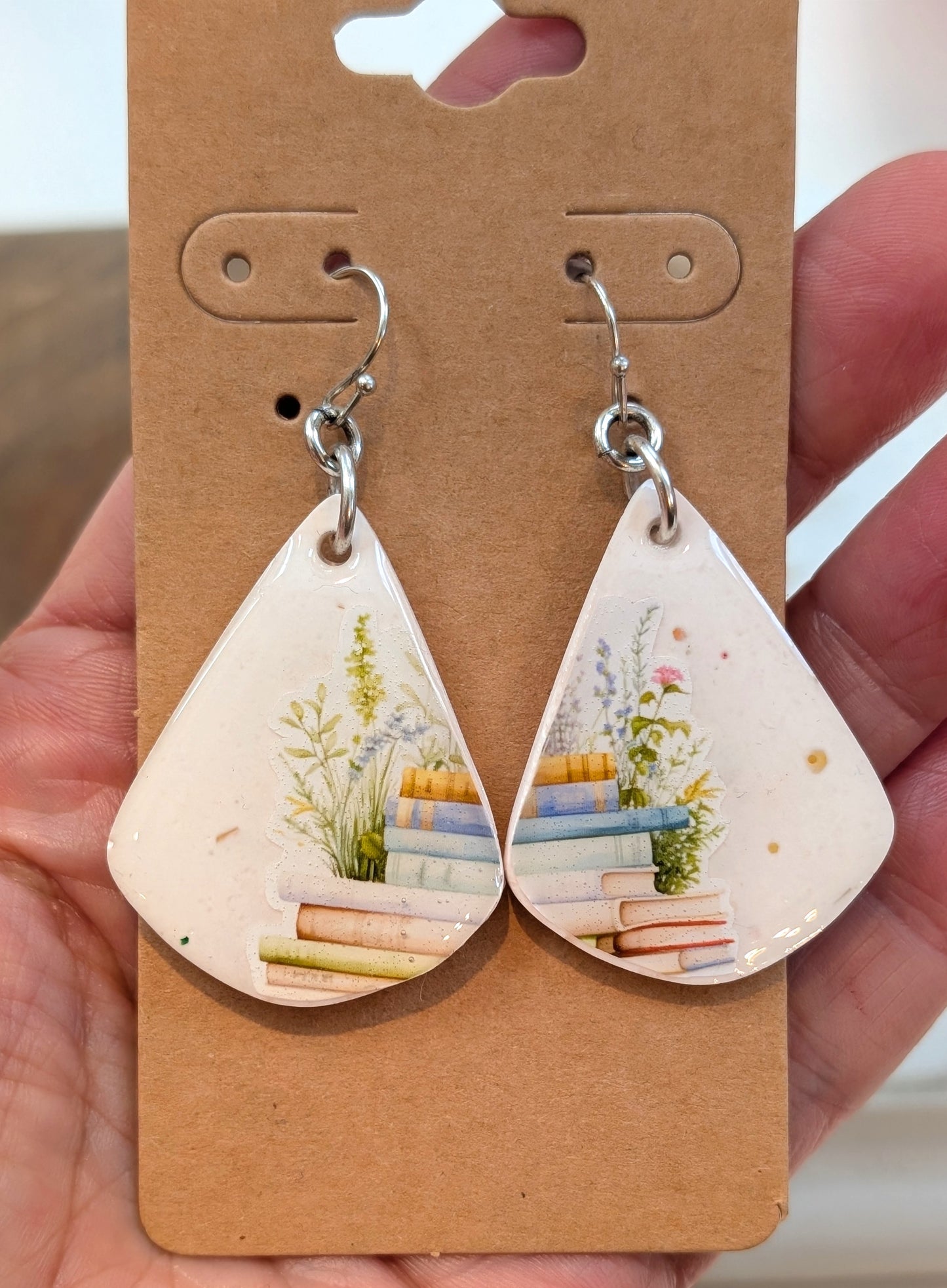 Bibliophile Teardrop Earrings